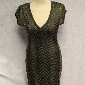 Women's M by Missoni Green/Gold Dress Size 40 (US Size 4)